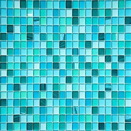 Emerald Mix pool waterline mosaic tile swatch