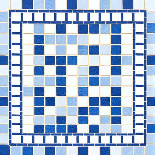 Greek Key pool waterline mosaic tile swatch